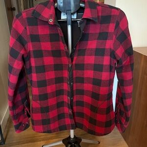 Orvis Red and Black Plaid Utility Jacket